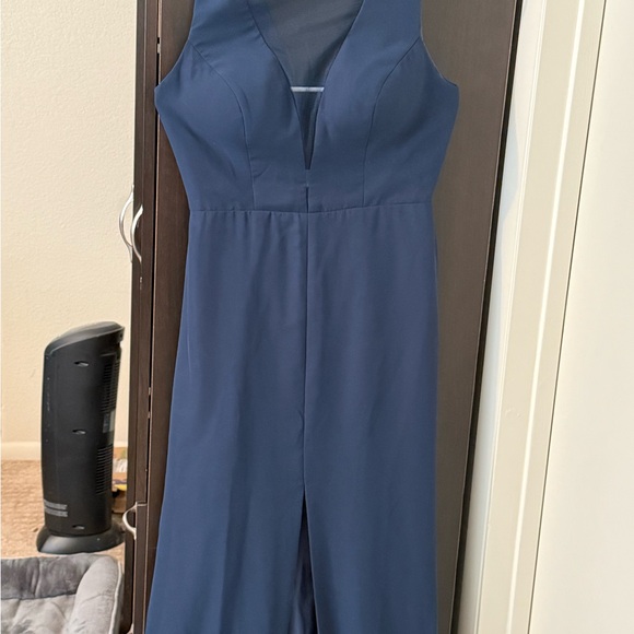 Elegant Navy Blue Formal Dress - Picture 1 of 5